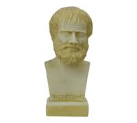 Statue de philosophe grec Aristote en marbre moulé faite à la main en Grèce Sculpture classique 19,94 cm
