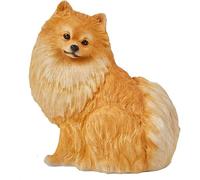 Statue De Poméranie - Sculpture De Chiot De Simulation D’Artisanat en Résine Faite à La Main pour La Décoration De Jardin Extérieur, L’Art De La Cour De Patio Et La Statuaire