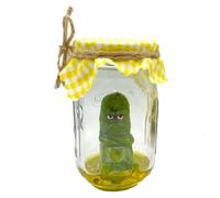 Statue de pot de cornichons - Pickle de soutien émotionnel, verre miniature qui crie Pickle | Petit ornement en verre drôle, élégant concombres décoration de la maison, utilisation d'accent pour la