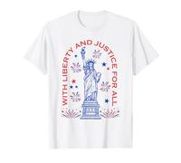 Statue de protestation « With Liberty and Justice for All » 4 juillet T-Shirt