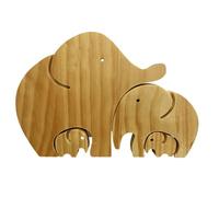 Statue de puzzle familial, figurines de famille d'animaux en bois, Puzzle familial d’animaux en bois pour la décoration intérieure, Sculpture décorative de famille aimante pour la fête des mères et la