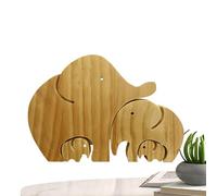 Statue de puzzle familiale, figurines familiales d'animaux en bois,Puzzle en bois de famille d'animaux pour la décoration de la maison - Sculpture décorative familiale aimante pour la fête de ma