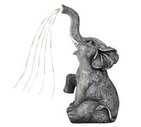 Statue de qualité éléphant, décoration de jardin d'éléphant - Sculpture d'éléphant avec lumière solaire LED,Lumière d'ornement de jardin, Sculpture extérieure pour cour et jardin, pour balcon, allée,