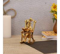 Statue de ramayana en métal indien de collection Lord Ganesha Lecture Statue de Ramayana Dieu hindou Ganesh Ganpati☛ assis sur chaise Idol Sculpture Home Office Gifts Décoration (taille : 14 cm,