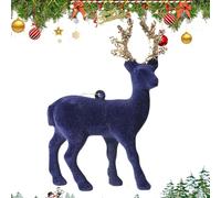 Statue de Renne à Effet Neige | Ornements Pendus Cerfs,Statue de Renne de Noël pour Cheminée Arbre Bureau Étagère Table Cuisine Centre de Table Décoration Festive