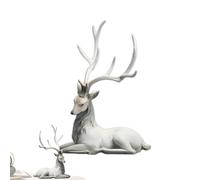 Statue de renne, figurine de renne - Sculpture décorative de | Statue de cerf élégante pour les décorations de noël, Figurines d'animaux d'élan en résine pour la décoration de la maison