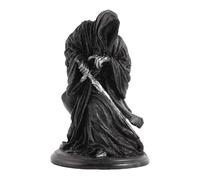 Statue De Robe Tunique Noire - Sainte Mort Santa Muerte, Décor De Faucheuse, Figurine Gothique Debout, Statue De Robe Tunique Noire, Accent D'Halloween lasting | Accent Fiable Pour Maison Hantée, Mai