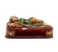 Statue de Saint Joseph endormi de 20,3 cm | Saint Joseph couché sur Une Plate-Forme de lit | Décoration d'intérieur chrétienne | Excellent Cadeau catholique pour la première Communion et la