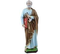Statue de Saint-Pierre Apostolo, hauteur 30 cm, peinte à la main.