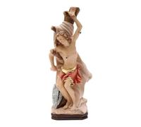 Statue de Saint Sébastien en bois peint de la Valgardena, 10 cm (3.94 inc.)