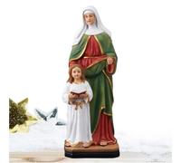 Statue de Sainte Anne - Collection Renaissance, Style Traditionnel, Sculpture en résine Sainte-Anne avec Marie | Statue décorative et à collectionner d'art religieux pour salon, tête de lit, I