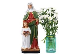 Statue de Sainte Anne Marie en résine, art religieux à collectionner, figurine de mère bénie, décoration de chevet d'église, cadeau de dévotion, parfait pour la foi