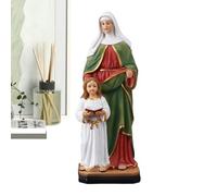 Statue de Sainte Anne, sculpture de sainte Anne en résine, statue d'art religieux, statue Sainte Anne avec Marie, statue décorative de Sainte Anne, sculpture religieuse en résine, sculpture de Sainte