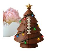 Statue De Sapin De Noël | Ornement Hivernal Étoile de Cime | Sculpture De Sapin De Noël sur Le Thème du Football - pour Table de Nuit Chambre Salon Balcon Table à Manger Salle de Sport Stade