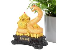 Statue de serpent chinois - Figurine de serpent Feng Shui, Statue de serpent 2025 | Animal de compagnie du Nouvel An chinois 2025, ornement Feng Shui, statue serpent porte-bonheur pour la maison