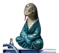 Statue de serpent de l'année 2025 - Statue de serpent de Bouddha - Décoration de serpent de méditation | Sculpture de serpent du Nouvel An chinois avec finition soignée, figurine de serpent décorative