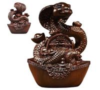 Statue de serpent de l'année du serpent - Décoration traditionnelle en bois en forme de serpent - Décoration traditionnelle pour chambre à coucher, salon, espace de travail, voiture, salle d'étude