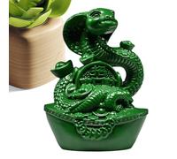Statue de serpent en bois, statue de l'année du serpent | Décor de figurine de serpent du Nouvel An - Décoration traditionnelle en forme de serpent pour chambre à coucher, salon, espace de travail, vo