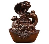 Statue de Serpent en Bois, Statue de l'année du Serpent | Figurine de Serpent Traditionnelle en Bois | Figurines de Serpent de Table pour Salon, Espace de Travail, Voiture, Salle d'étude