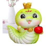 Statue de serpent Nouvel An chinois, Nouvel An chinois 2025 Statue de serpent - Statue de serpent chinoise chanceuse 2025 | Figurines décoratives Statue animale verte pour étagère de table