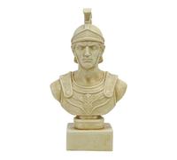 Statue de soldat romain buste centurion casque sculpture plâtre dur faite à la main en Grèce décor militaire 22 cm