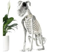 Statue de Squelette de Chien - Chien Squelette Assis, décoration Animale effrayante d'halloween | Haunted House Gathering Prop, décor de Chien Squelette réaliste
