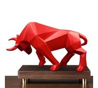 Statue de - Statues d'animaux de, ornements de corrida Décoration Sculpture géométrique de décoration de bureau | Sculptures d'animaux en résine Décoration de table pour l'i