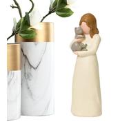 Statue de sœur - Ornement décoratif de l'amitié - Figurine de condoléances lors de la perte d'un chat, pour chambre à coucher, bureau, chambre d'enfant, table de chevet, exposition,