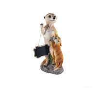 Statue de suricate d'extérieur en résine conçue pour la décoration du jardin et de la maison, avec un savoir-faire détaillé et une résistance aux intempéries