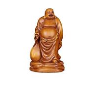 Statue de Table en Bois Massif, Ornement de Crapaud doré, décorations de Salon et de Bureau (ébène, M)
