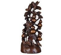 Statue de Table en Bois Massif, Ornement de Gourde, ameublement de Maison, Salon, Refroidisseur de vin, décoration de Pie (ébène, L)