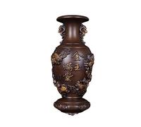 Statue de Table en Bois Massif, Vase Ornement, Une Paire de poires, décoration de Maison, Salon, Bureau (ébène, S)