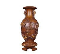 Statue de Table en Bois Massif, Vase Ornement, Une Paire de poires, décoration de Maison, Salon, Bureau (ébène, S)