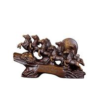 Statue de Table en Bois Massif, Vase Ornement, Une Paire de poires, décoration de Maison, Salon, Bureau (ébène, S)