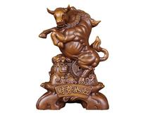Statue de Table Ornement de Vache sculpté en Bois Massif for la Maison, Le Bureau, l'artisanat(Rosewood,S)