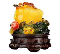 Statue de Table Richesse Crapaud doré Décoration Crapaud Chinois à Trois Pattes Comptoir de Bureau Grenouille d'argent Décoration Artisanat Cadeaux d'affaires Meubles Décor (Taille
