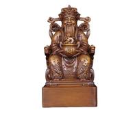 Statue de Table Sculpture en Bois Massif représentant Le Dieu de la Fortune, Ornement for la Maison et Le culte(Rosewood,L)