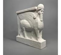 Statue de taureau ailé assyrien - Collection de buste de taureau ailé - Figurine mythologique - Sculpture mythologique pour salon, maison, étagère, décoration d'intérieur moderne, esquisse, pratique,