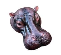 Statue de tête d'hippopotame - Ornement d'étain de jardin, figure d'hippopotame résistante aux intempéries | Améliore les paysages extérieurs réalistes, résiste aux éléments, ajoute un