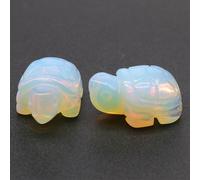 Statue De Tortue En Pierre Naturelle Clip Agate,Traitement Halo,Napgem,Décoration De Maison,Artisanat,Cadeaux,1 Pièce - Type Opal-26x20mm