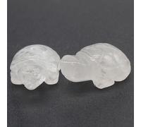 Statue De Tortue En Pierre Naturelle Clip Agate,Traitement Halo,Napgem,Décoration De Maison,Artisanat,Cadeaux,1 Pièce - Type Clear Quartz-26x20mm