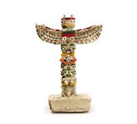 Statue de totem indien américain pour terrarium - Décoration de terrarium - Sculpture de clan de tribu native - Culture lézard araignée - Décoration d'aquarium