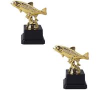 Statue De Trophée De Football, 2 Pièces, Accessoire De Concours D'or