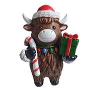Statue De Vache - Figure Des Hautes Terres De Noël, Ornement Décoratif | Accessoire Résidentiel De Ferme Rustique Avec Un Design Mignon, Un Centre De Table Et Une Décoration De Chambre Pour La Maison,