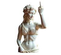 Statue de Vénus doigt d'honneur avec attitude, figurine de Vénus Unapologetic en résine de 12 cm, cadeau tendance « Parlez à la main » pour homme et femme, parfaite pour les rebelles et les