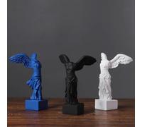 Statue de victoire ailée - Figurine d'ange élégante sans tête en résine pour décoration d'intérieur, décoration de la victoire ailée vintage (blanc)