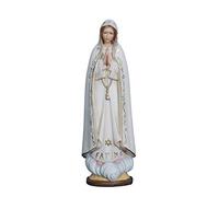 Statue de Vierge de Fatma en bois du Centenaire réalisé en Val Gardena, plusieurs hauteurs disponibles (20 cm)