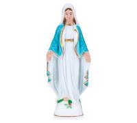 Statue de Vierge en plastique, décoration artisanale, statue de vierge qui brille dans le noir, notre statue lumineuse, figurines religieuses catholiques pour décoration de fête des mères, jaune,