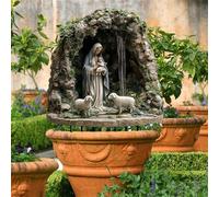 Statue de Vierge Marie de style bohème en acrylique à suspendre pour cuisine, jardin, cour, chambre à coucher (café, 30 cm)