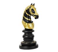 Statue D'échecs Décoratifs - Sculpture Créative Élégante Dans Le Jeu D'échecs En Résine | Figurine King Queen War Horse Statues Décoratives d'Echhecs Géants | Pour Bureau, Maison, Studio, Née